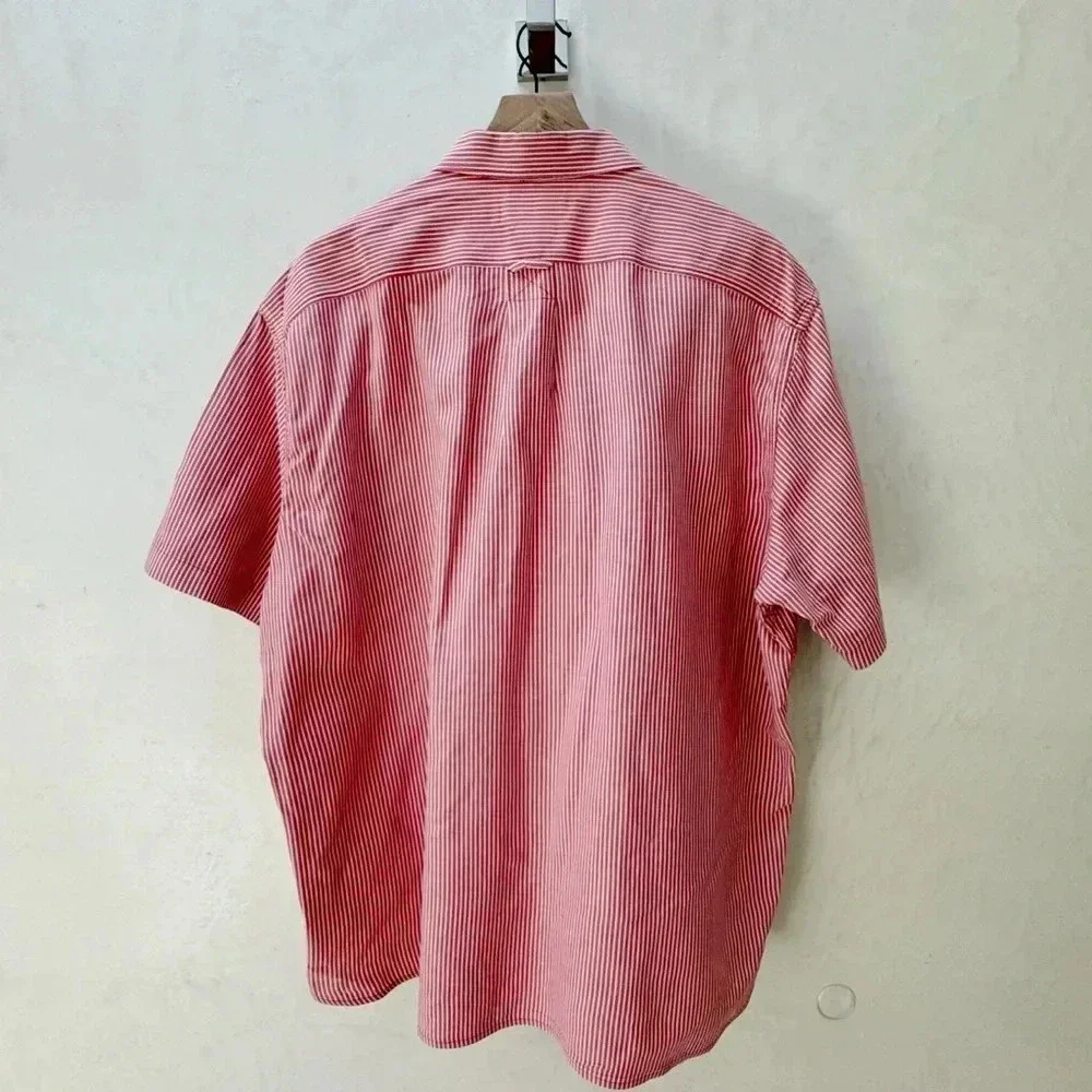 Lucky Brand || Men's Shop Chore Shirt Hearty Cotton Red & Cream XX-Large - Picture 3 of 10